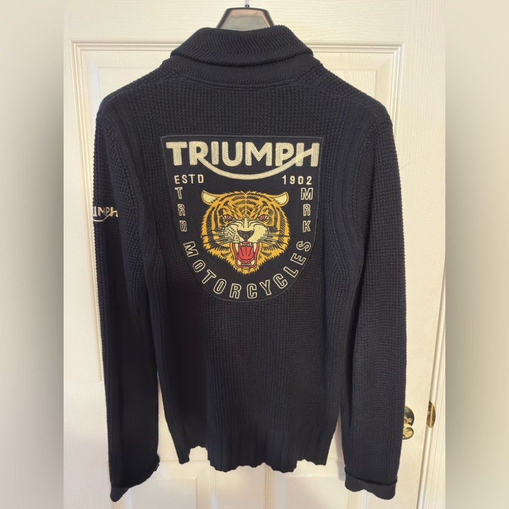 Triumph Black Textured Zip-Up Jacket